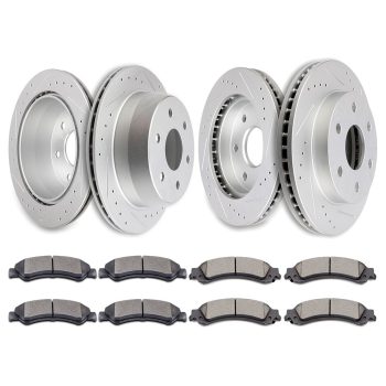 ECCPP Ceramic Brake Pads And Rotors Front Rear For Chevy Silverado 1500 LT LS Sale Coupon