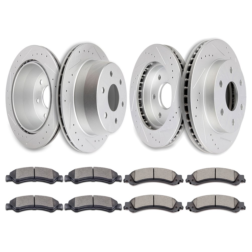 ECCPP Ceramic Brake Pads And Rotors Front Rear For Chevy Silverado 1500 LT LS Sale Coupon