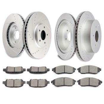 ECCPP Ceramic Brake Pads And Rotors Front Rear For Nissan Murano LE S SL SV 3.5L Sale Coupon