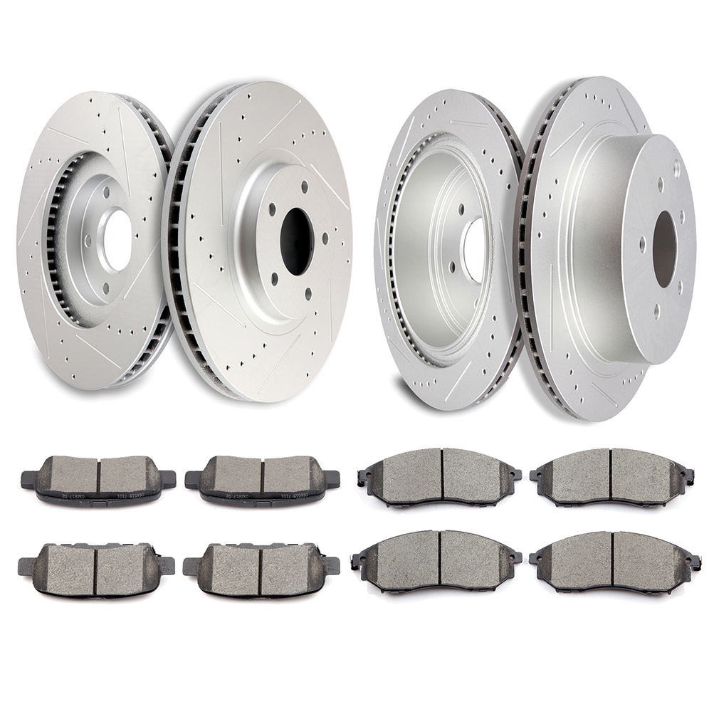 ECCPP Ceramic Brake Pads And Rotors Front Rear For Nissan Murano LE S SL SV 3.5L Sale Coupon