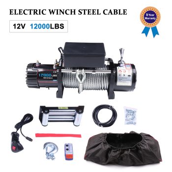 ECCPP ECCPP 12V 12000LBS Electric Winch Steel Cable Truck Trailer Off Road 4WD w/cover Sale Coupon