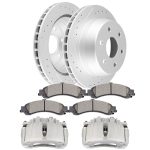 ECCPP Rear Brake Rotors Calipers And Ceramic Pads For Chevrolet Tahoe GMC Sierra 1500 Sale Coupon