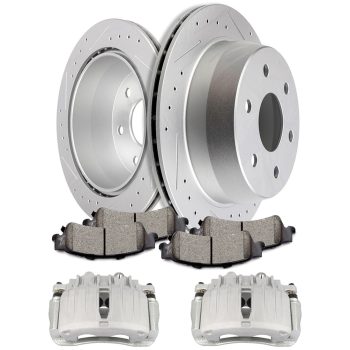 ECCPP Rear Brake Rotors Calipers Ceramic Pads For GMC Sierra Chevrolet Silverado 1500 Sale Coupon