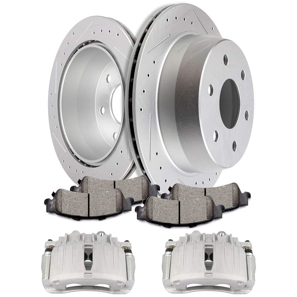 ECCPP Rear Brake Rotors Calipers Ceramic Pads For GMC Sierra Chevrolet Silverado 1500 Sale Coupon