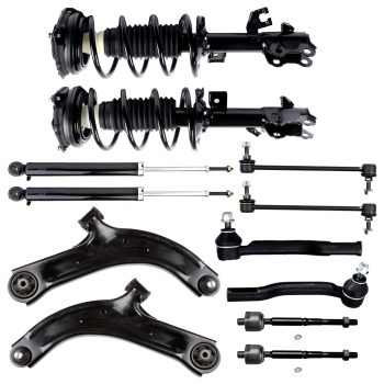 ECCPP Rear Shocks and Front Struts Control Arms + Tie Rod Ends For 07-12 Nissan Versa Sale Coupon
