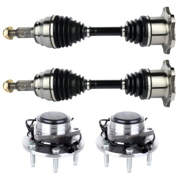 ECCPP Front 2 Wheel Hub Bearing+2 CV Axle ShaftFor Chevy Sierra GMC Silverado 1500 Sale Coupon