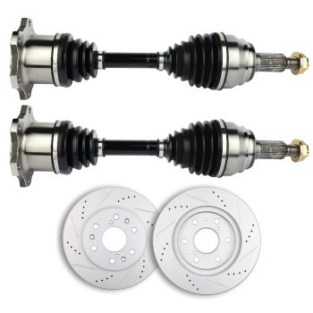 ECCPP for Chevrolet Silverado 1500 WT SL Base 4.3L 1999-06 Front Brake Rotors CV Axle Sale Coupon