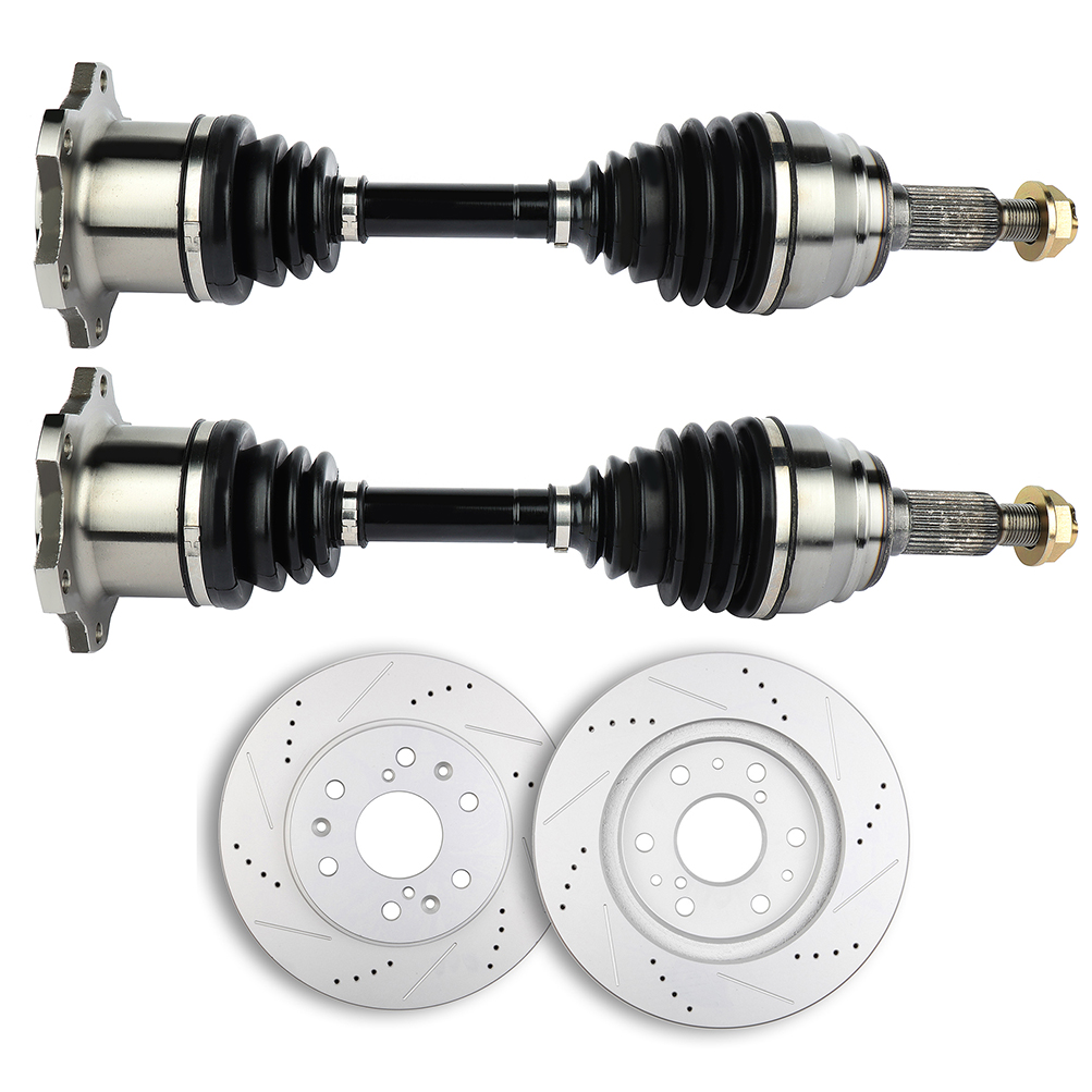 ECCPP for Chevrolet Silverado 1500 WT SL Base 4.3L 1999-06 Front Brake Rotors CV Axle Sale Coupon