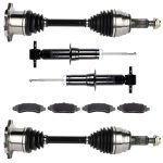ECCPP Front CV Axle & Brake Pads & Shock Struts for GMC Sierra 1500 5.3L 2008-2013 Sale Coupon