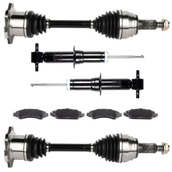 ECCPP Front CV Axle & Brake Pads & Shock Struts for GMC Sierra 1500 5.3L 2008-2013 Sale Coupon