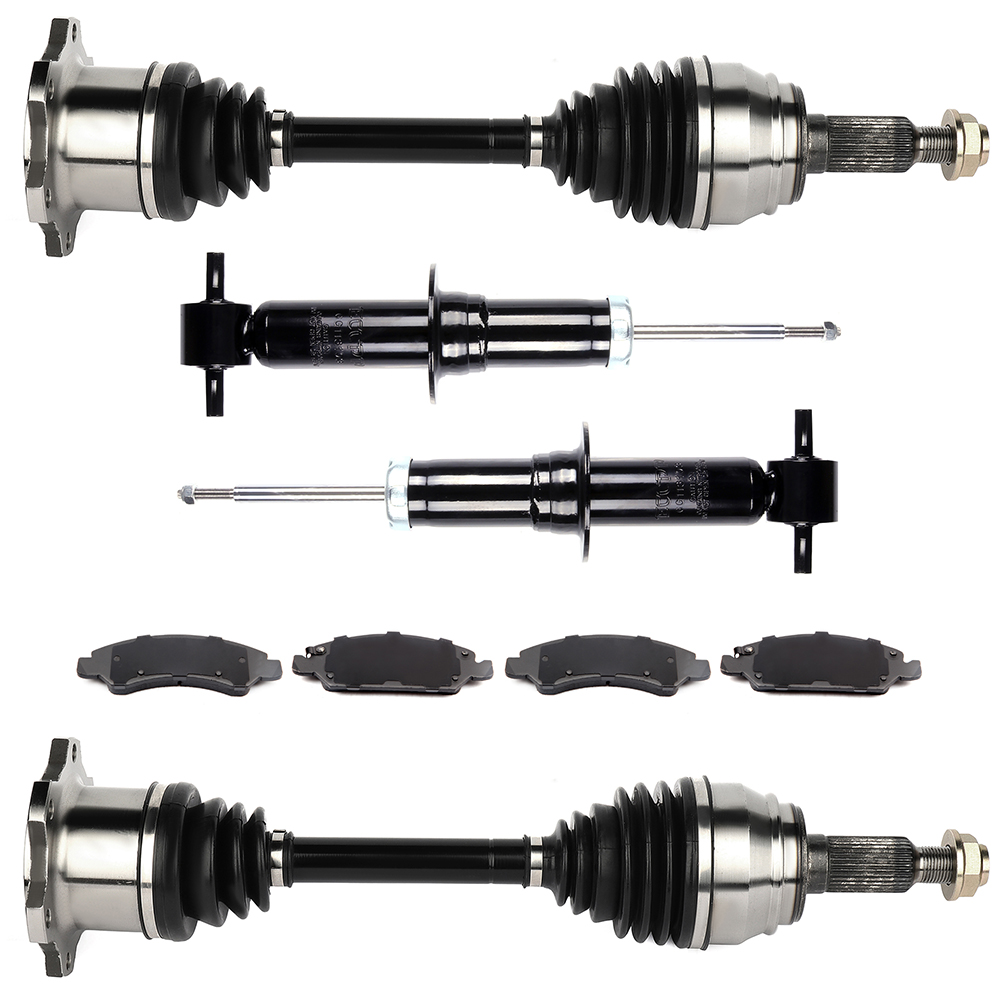 ECCPP Front CV Axle & Brake Pads & Shock Struts for GMC Sierra 1500 5.3L 2008-2013 Sale Coupon