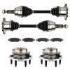 ECCPP Front CV Axle+Brake Pads+Wheel Hub Bearing for Chevrolet Tahoe 6.0L 2011-2013 Sale Coupon