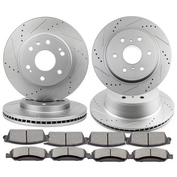 ECCPP Ceramic Brake Pads And Rotors Front Rear For Chevy Tahoe 08 09 10 11 12 13 14 Sale Coupon