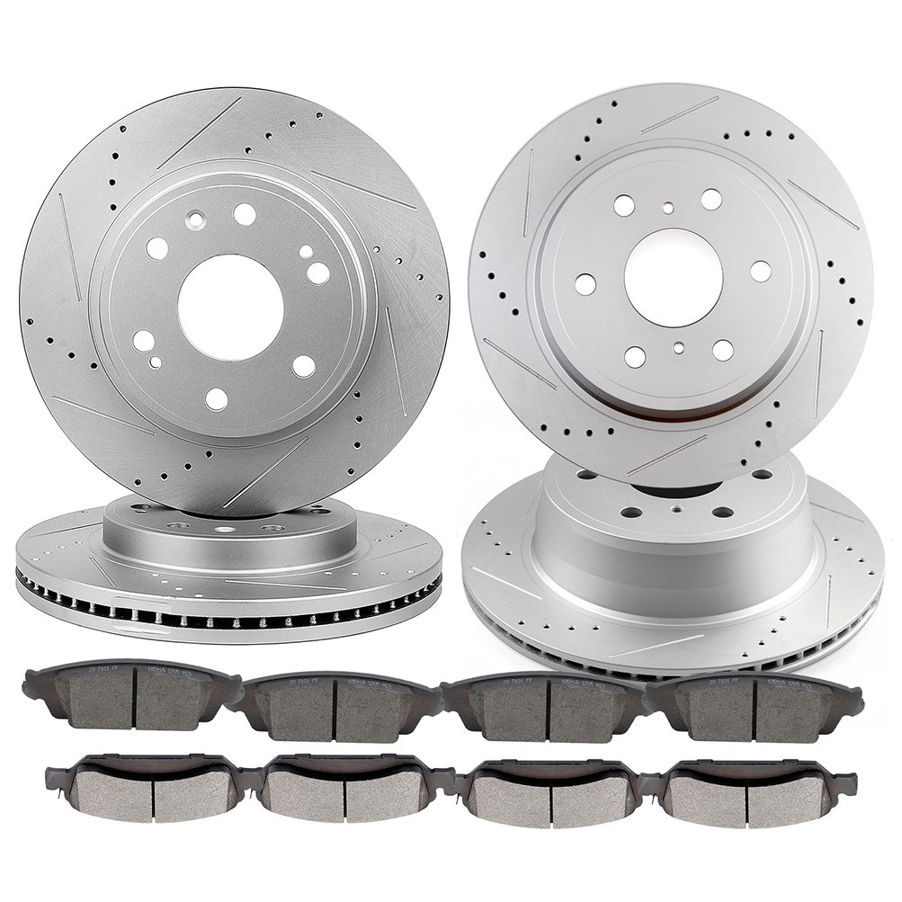 ECCPP Ceramic Brake Pads And Rotors Front Rear For Chev Tahoe 2015 2016 2017 2018 Sale Coupon