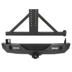 ECCPP 2007-2018 Jeep Wrangler JK Rear step Bumper with Tire Carrier Powder Coated w/ Tire Carrier LED Strips Sale Coupon