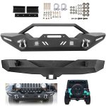 ECCPP 2007-2017 Jeep Wrangler Heavy Duty Front + Rear Bumper w/ Winch Plate -2 PCS Sale Coupon