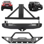 ECCPP Steel For 2007-2018 Jeep Wrangler JK Front bumper Rear Bumper w/ Tire Carrier Sale Coupon