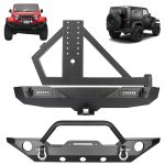 ECCPP For 2007-2018 Jeep Wrangler JK Front Bumper Rear Bumper W/ Tire Carrier 836059 Sale Coupon
