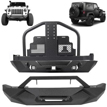 ECCPP For 07-18 Jeep Wrangler JK Front Bumper Rear Bumper Tire Carrier W/O Oil Drums Sale Coupon
