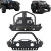 ECCPP Front Bumper+Rear Bumper W/ Tire Carrier For Jeep Wrangler JK Steel 2007-2018 Sale Coupon