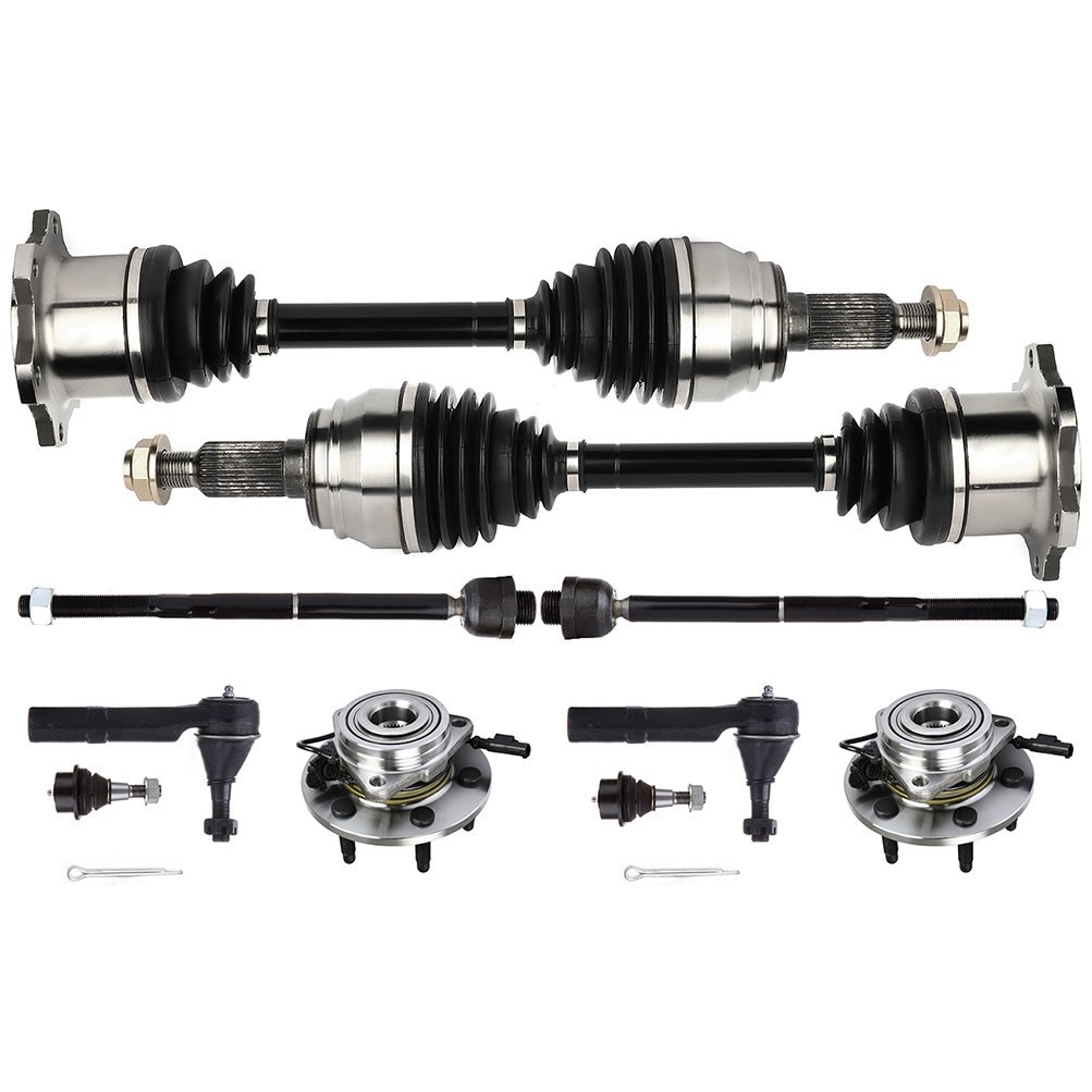 ECCPP Front Tie Rod End Wheel Hub Bearing CV Axle Shaft For 2007-2013 GMC Sierra 1500 Sale Coupon