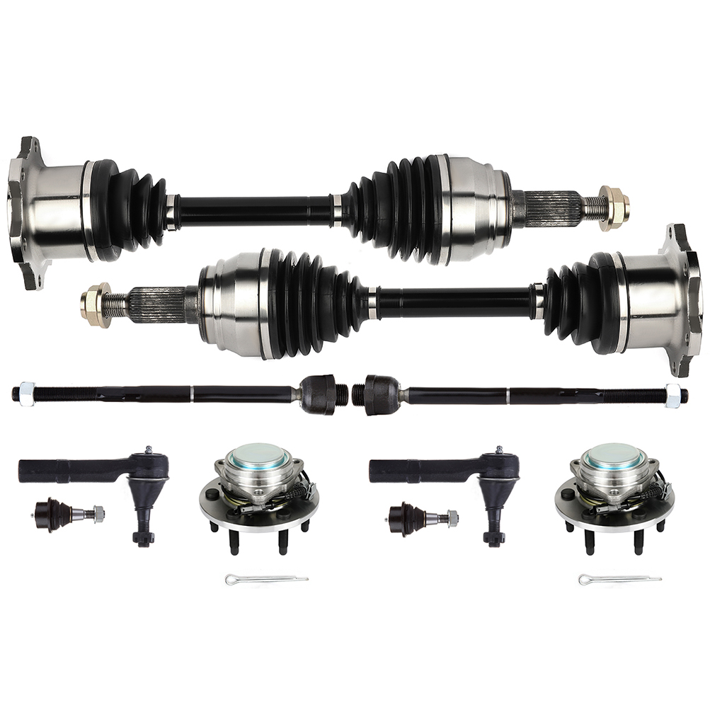 ECCPP Front Tie Rod End Wheel Hub Bearing CV Axle Shaft For 2009-13 Yukon Sierra 1500 Sale Coupon