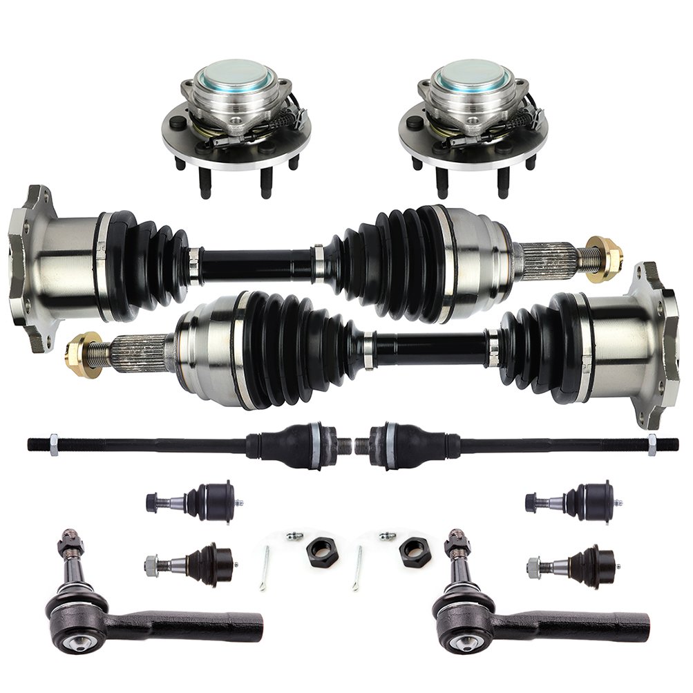 ECCPP Front Tie Rod End Wheel Hub Bearing CV Axle Shaft For 1999-2006 Silverado 1500 Sale Coupon