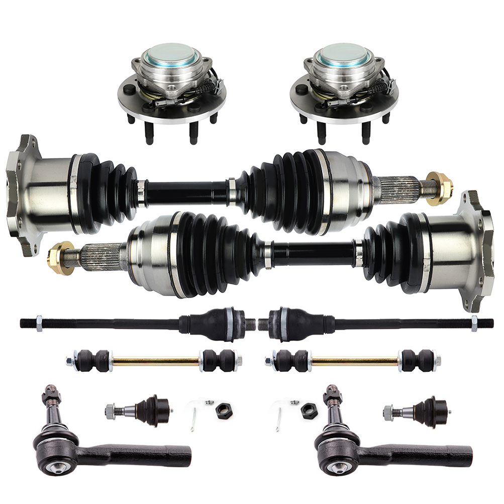 ECCPP Front Tie Rod End with Wheel Hub Bearing CV Axle Shaft For 2002-2006 Escalade Sale Coupon