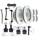 ECCPP Front Tie Rod End Suspension Brake Rotor Pad For 2000-04 Ford Excursion F250 350 Sale Coupon