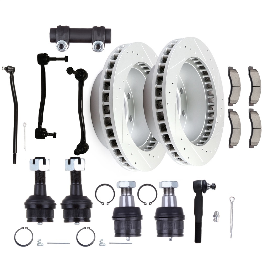 ECCPP Front Tie Rod End Suspension Brake Rotor Pad For 2000-04 Ford Excursion F250 350 Sale Coupon