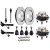 ECCPP Front Suspension Wheel Hub Bearing + Brake Rotor Pad For Tahoe Yukon Sierra 1500 Sale Coupon
