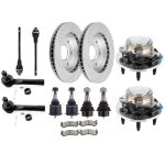 ECCPP Front Suspension Wheel Hub Bearing + Brake Rotor Pad For Tahoe Yukon Sierra 1500 Sale Coupon