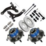 ECCPP Front Suspension Wheel Hub Bearing + Brake Rotor Pad For 2000-2005 Impala Carlo Sale Coupon