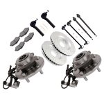 ECCPP Front Suspension Wheel Hub Bearing + Brake Rotor Pad For 2008-2016 Grand Caravan Sale Coupon