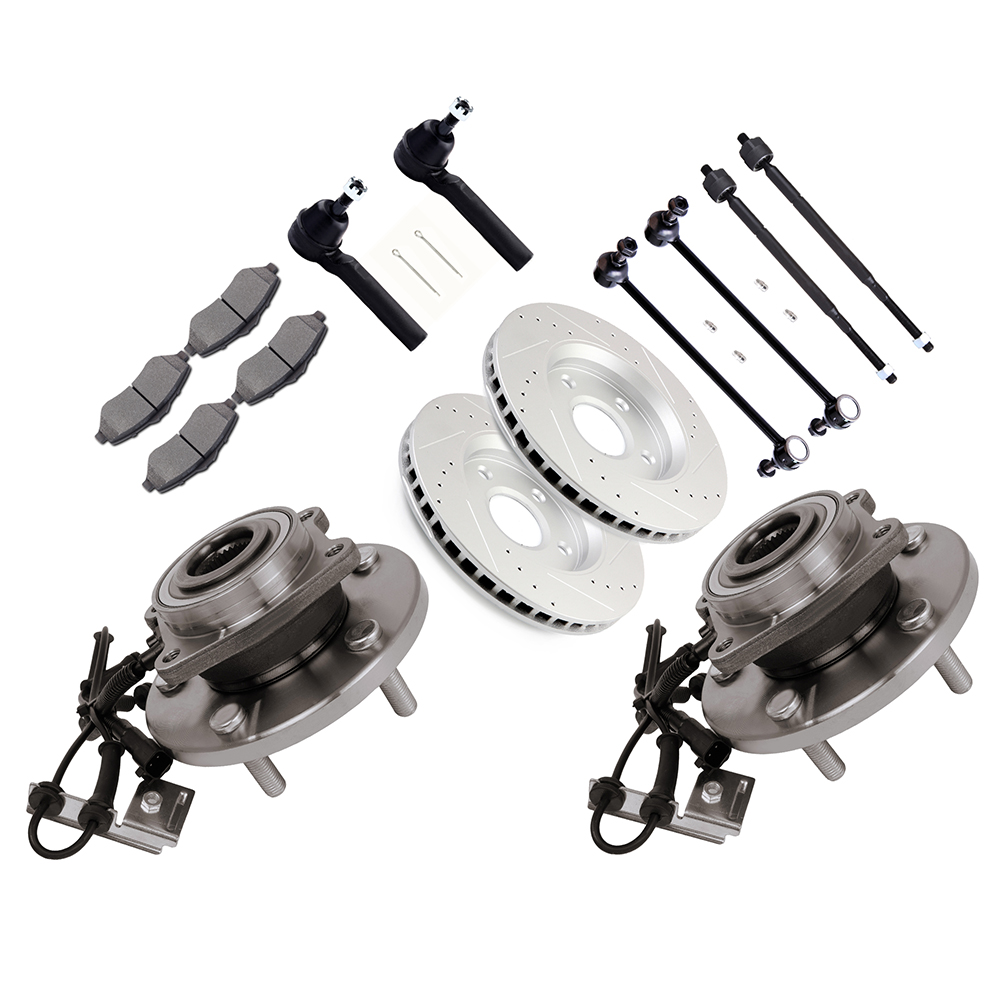 ECCPP Front Suspension Wheel Hub Bearing + Brake Rotor Pad For 2008-2016 Grand Caravan Sale Coupon