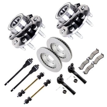 ECCPP Front Suspension Wheel Hub Bearing + Brake Rotor Pad For 1999-06 Silverado 1500 Sale Coupon