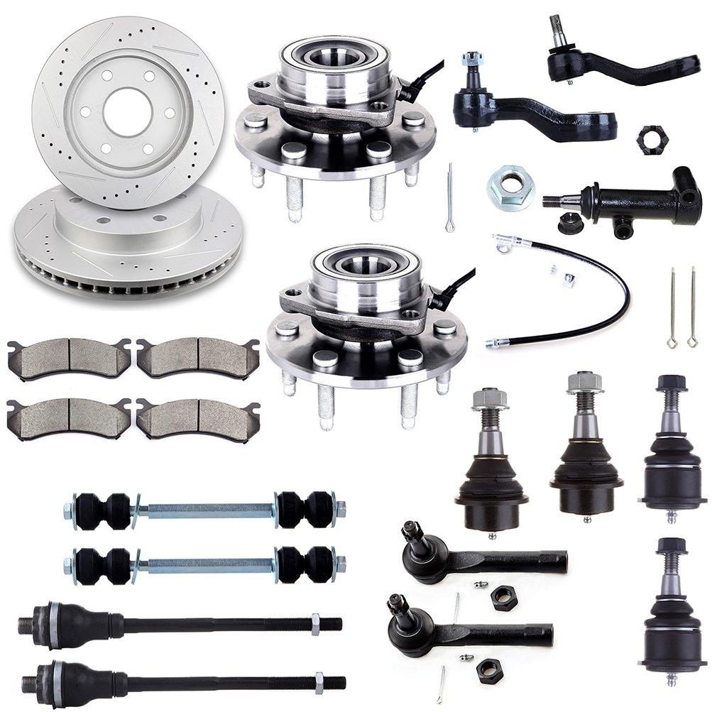 ECCPP Front Suspension Wheel Hub Bearing Brake Rotor Pad For 2000-2006 Suburban 1500 Sale Coupon