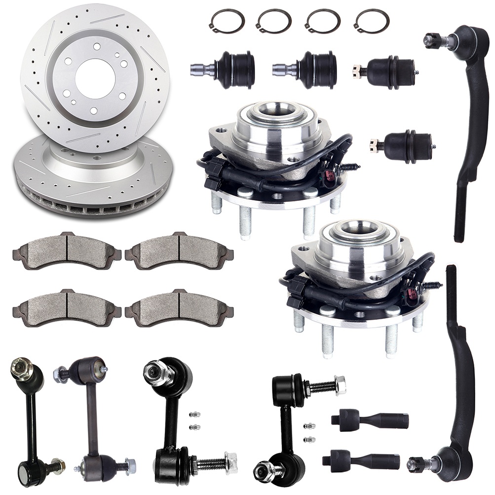 ECCPP Front Suspension Kits Wheel Hub Bearing with Brake Rotor Pad For 02-03 GMC Envoy Sale Coupon