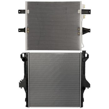 ECCPP Aluminum Radiator & AC Condenser Cooling Kit For 2003-2007 Dodge Ram 2500 3500 Sale Coupon