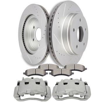 ECCPP Front Brake Calipers And Brake Rotors Ceramic Pad For 2009-2010 Dodge Ram 1500 Sale Coupon