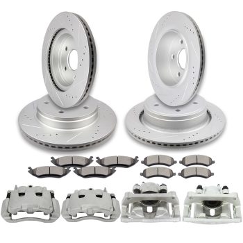 ECCPP Front Rear Brake Calipers And Brake Rotor Ceramic Pads For 07-09 Dodge Durango Sale Coupon