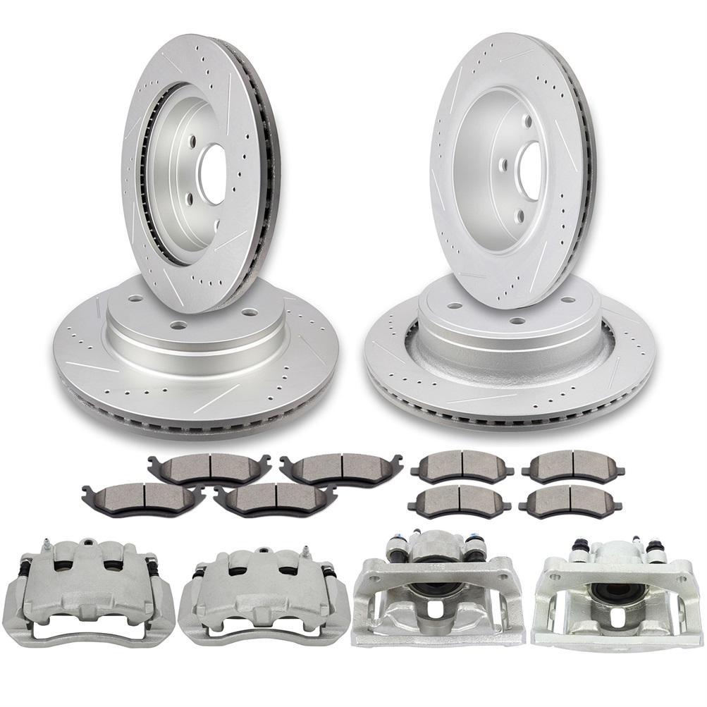 ECCPP Front Rear Brake Calipers And Brake Rotor Ceramic Pads For 07-09 Dodge Durango Sale Coupon