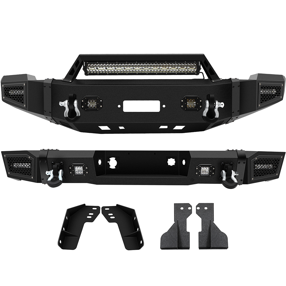 ECCPP For 2011-2014 Chevy Silverado 2500 3500 Front & Rear Bumper Built-in Led Lights Sale Coupon