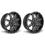 ECCPP 2 Pack 20×9 inch 5×127 Bolt Pattern 87.1 HUB Black Wheels Rim Fits Jeep Wrangle Sale Coupon
