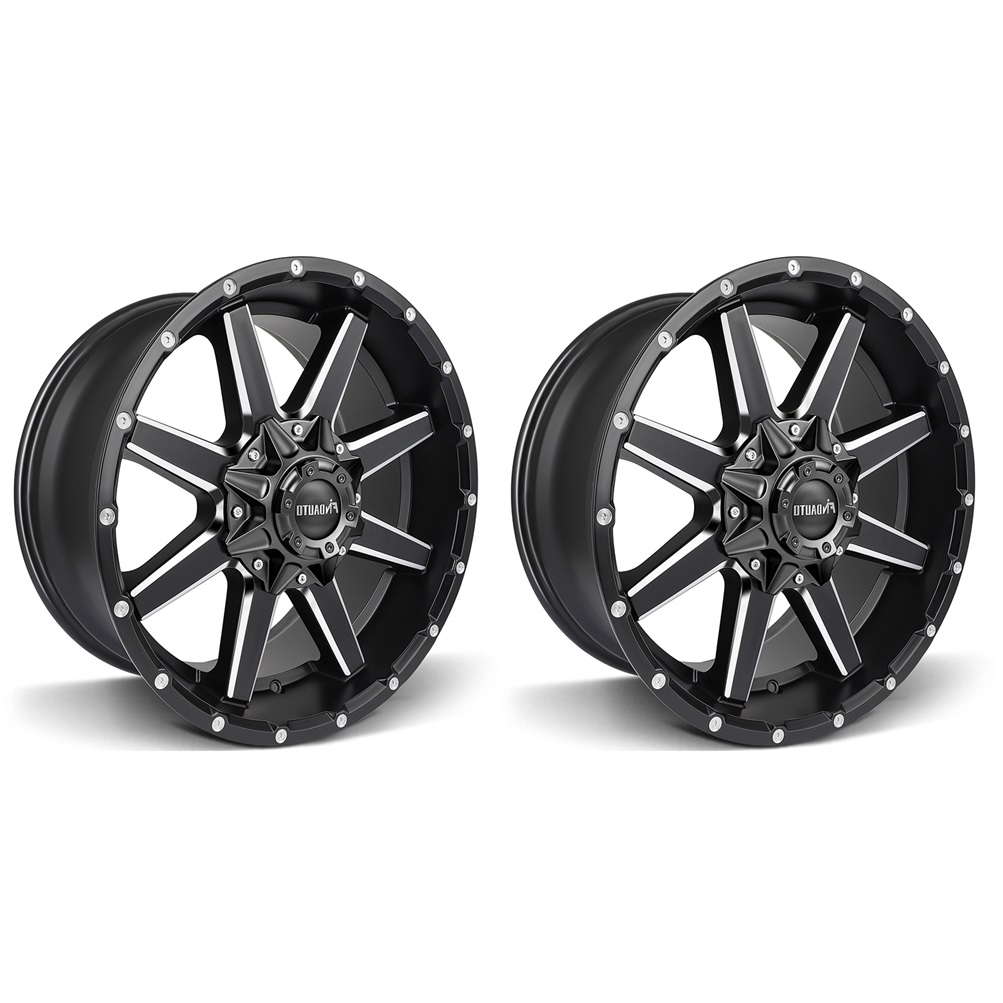 ECCPP 2 Pack 20×9 inch 5×127 Bolt Pattern 87.1 HUB Black Wheels Rim Fits Jeep Wrangle Sale Coupon