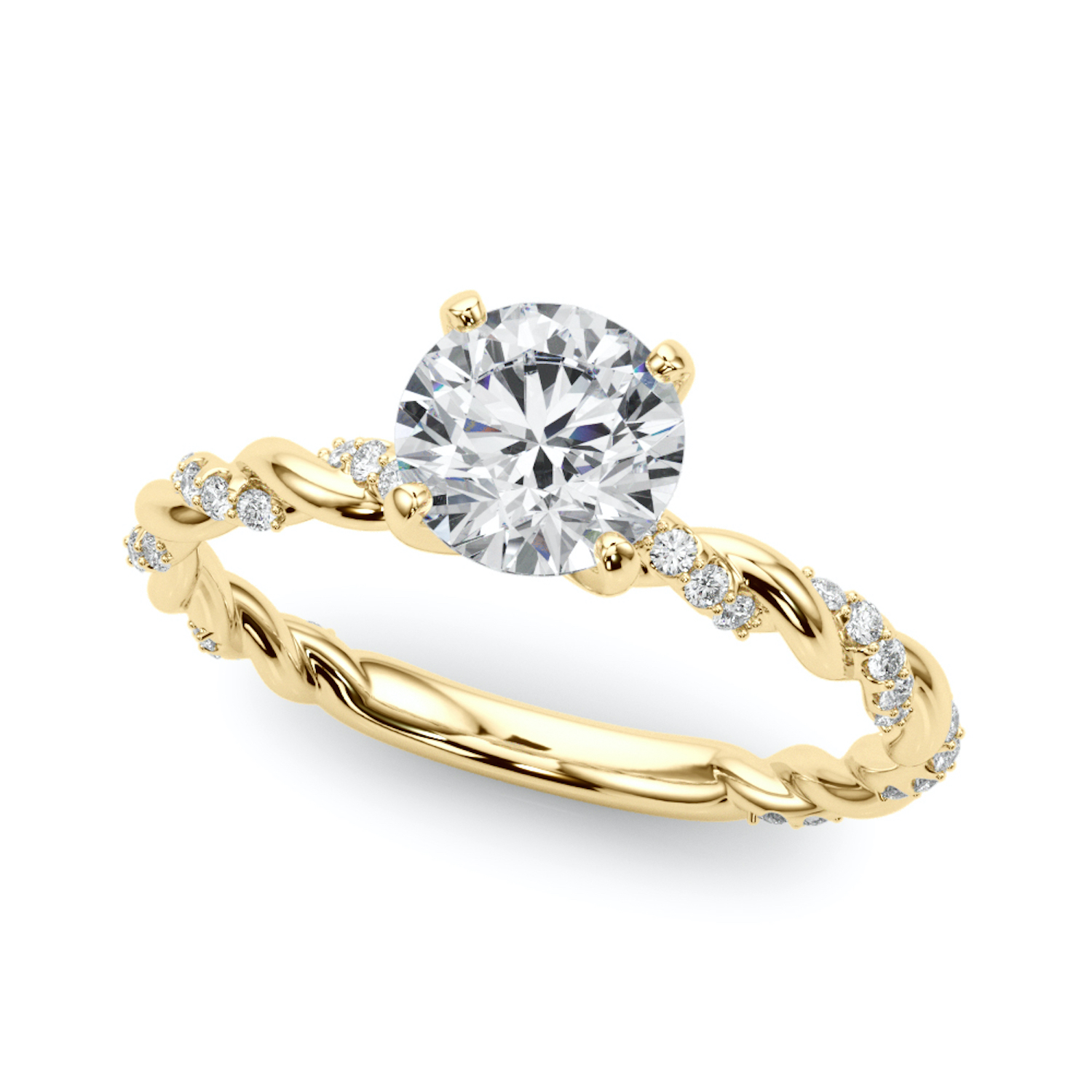 WJD Exclusives 1.20CTW Lab Grown Diamond 18K Gold Twisted Shank Engagement Ring – 12 Sale Coupon