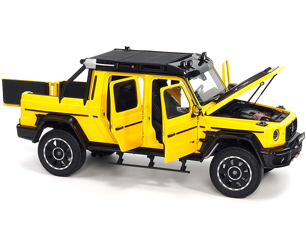 Diecastmodelswholesale Mercedes Benz Brabus G 800 Adventure Pickup Truck Mellon Yellow Limited Edition to 399 pieces Worldwide 1/18 Diecast Model Car by Almost Real Sale Coupon