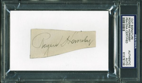 Rogers Hornsby Authentic Signed 1.5X3.5 Cut Autographed PSA/DNA Slabbed Sale Coupon