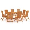 9 Piece Garden Dining Set Solid Teak Wood Sale Coupon