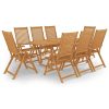 9 Piece Garden Dining Set Solid Teak Wood Sale Coupon